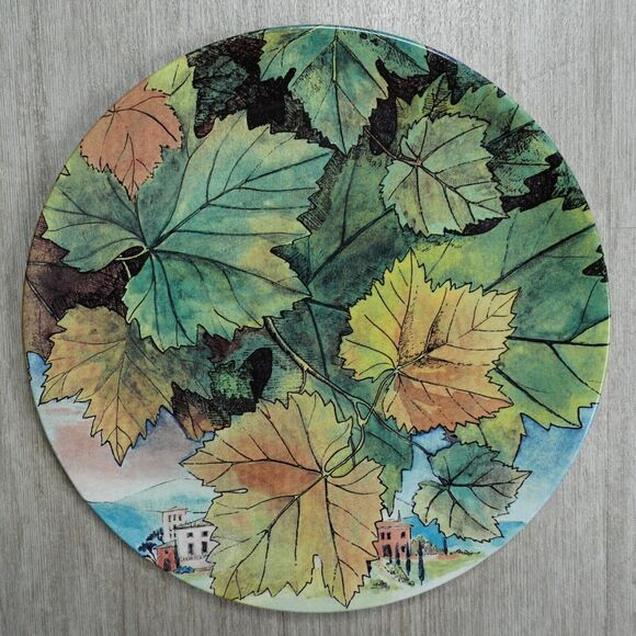 Gien Other - De Gien France Faiencerie "Feuillage" Cheese / Cake Server Plate 12"